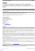 Cover page: A Simple Pre-Exposure Prophylaxis (PrEP) Optimization Intervention for Health Care Providers Prescribing PrEP: Pilot Study