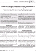 Cover page: Clinical and radiological features in young individuals with nevoid basal cell carcinoma syndrome