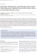 Cover page: Cholinergic, Glutamatergic, and GABAergic Neurons of the Pedunculopontine Tegmental Nucleus Have Distinct Effects on Sleep/Wake Behavior in Mice.