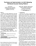 Cover page: The Design and Implementation of a Self -Calibrating Distributed Acoustic Sensing Platform