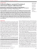 Cover page: Artificial intelligence-powered 3D analysis of video-based caregiver-child interactions.