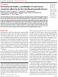 Cover page: Thermally switchable, crystallizable oil and silicone composite adhesives for skin-interfaced wearable devices.