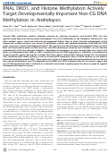 Cover page: RNAi, DRD1, and Histone Methylation Actively Target Developmentally Important Non-CG DNA Methylation in Arabidopsis