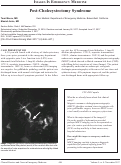 Cover page: Post-Cholecystectomy Syndrome