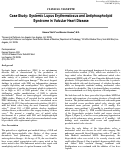 Cover page: Case Study: Systemic Lupus Erythematosus and Antiphospholipid Syndrome in Valvular Heart Disease