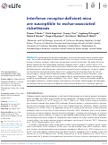 Cover page: Interferon receptor-deficient mice are susceptible to eschar-associated rickettsiosis