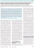 Cover page: Disease transmission models for public health decision making: analysis of epidemic and endemic conditions caused by waterborne pathogens.