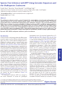 Cover page: Species Tree Inference with BPP Using Genomic Sequences and the Multispecies Coalescent