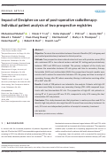 Cover page: Impact of Decipher on use of post-operative radiotherapy: Individual patient analysis of two prospective registries.