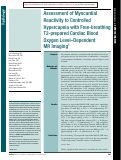 Cover page: Assessment of Myocardial Reactivity to Controlled Hypercapnia with Free-breathing T2-prepared Cardiac Blood Oxygen Level–Dependent MR Imaging