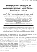 Cover page: Shape abnormalities of subcortical and ventricular structures in mild cognitive impairment and Alzheimer's disease: Detecting, quantifying, and predicting