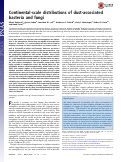 Cover page: Continental-scale distributions of dust-associated bacteria and fungi