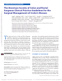 Cover page: The American Society of Colon and Rectal Surgeons Clinical Practice Guidelines for the Surgical Management of Crohn's Disease.