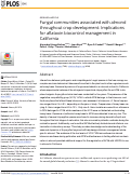 Cover page: Fungal communities associated with almond throughout crop development: Implications for aflatoxin biocontrol management in California