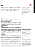 Cover page: Extended Use of the Control-IQ Closed-Loop Control System in Children With Type 1 Diabetes.