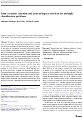 Cover page: Joint covariate selection and joint subspace selection for multiple classification problems