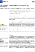 Cover page: The Promise of Circulating Tumor DNA in Head and Neck Cancer