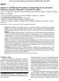 Cover page: Impact of a Well-being Promotion Training Program on Advanced Pharmacy Practice Experience Conference Leaders