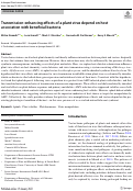 Cover page: Transmission-enhancing effects of a plant virus depend on host association with beneficial bacteria