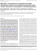 Cover page: IMG-ABC: new features for bacterial secondary metabolism analysis and targeted biosynthetic gene cluster discovery in thousands of microbial genomes