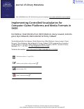 Cover page: Implementing Controlled Vocabularies for Computer Game Platforms and Media Formats in SKOS