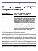 Cover page: Structural basis of TRPV1 modulation by endogenous bioactive lipids