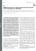 Cover page: AIFM2 Is Required for High-Intensity Aerobic Exercise in Promoting Glucose Utilization.