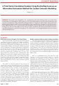 Cover page: A Time Series Correlation Analysis Using the Keeling Curve as an Alternative Evaluation Method for Carbon Emission Modeling