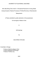 Cover page: Who was eating fish at kish? : a theoretical framework for using stable isotope analysis to explore processes of political economy in early dynastic Mesopotamia