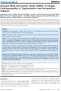 Cover page: Genome wide association study (GWAS) of Chagas cardiomyopathy in Trypanosoma cruzi seropositive subjects.