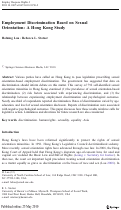 Cover page: Employment Discrimination Based on Sexual Orientation: A Hong Kong Study