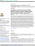 Cover page: Clinical performance validation of the STANDARD G6PD test: A multi-country pooled analysis.