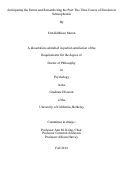 Cover page: Anticipating the future and remembering the past: The time course of emotion in schizophrenia