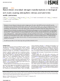 Cover page: Water-driven microbial nitrogen transformations in biological soil crusts causing atmospheric nitrous acid and nitric oxide emissions