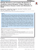 Cover page: Multiple Resistances and Complex Mechanisms of Anopheles sinensis Mosquito: A Major Obstacle to Mosquito-Borne Diseases Control and Elimination in China