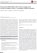 Cover page: Sleep-amount differentially affects fear-processing neural circuitry in pediatric anxiety: A preliminary fMRI investigation