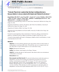 Cover page: Female Physician Leadership During Cardiopulmonary Resuscitation Is Associated With Improved Patient Outcomes*