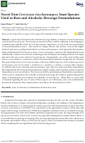 Cover page: Novel Non-Cerevisiae Saccharomyces Yeast Species Used in Beer and Alcoholic Beverage Fermentations