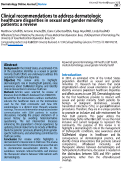 Cover page: Clinical recommendations to address dermatologic healthcare disparities in sexual and gender minority patients: a review