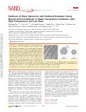 Cover page: Synthesis of Silver Nanowires with Reduced Diameters Using Benzoin-Derived Radicals to Make Transparent Conductors with High Transparency and Low Haze