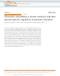 Cover page: Chromatin remodeling in bovine embryos indicates species-specific regulation of genome activation