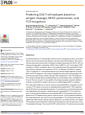 Cover page: Predicting CD4 T-cell epitopes based on antigen cleavage, MHCII presentation, and TCR recognition.