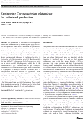 Cover page: Engineering Corynebacterium glutamicum for isobutanol production