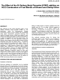 Cover page: The Effect of the Di-Tertiary Butyl Peroxide (DTBP) additive on HCCI Combustion of Fuel Blends of Ethanol and Diethyl Ether