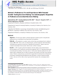 Cover page: Women’s preferences for and experiences with prenatal genetic testing decision making: Sociodemographic disparities in preference-concordant decision making