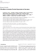 Cover page: Fibroblast Activation Protein Expression in Sarcomas