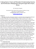 Cover page: Linking farmer, forest and watershed: Understanding forestry and soil resource management along the upper Njoro River, Kenya