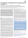 Cover page: The challenges of modeling and forecasting the spread of COVID-19