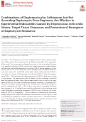 Cover page: Combinations of Daptomycin plus Ceftriaxone, but Not Ascending Daptomycin Dose-Regimens, Are Effective in Experimental Endocarditis Caused by Streptococcus mitis-oralis Strains: Target Tissue Clearances and Prevention of Emergence of Daptomycin-Resistance.