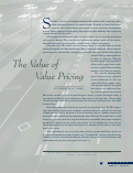 Cover page: The Value of Pricing